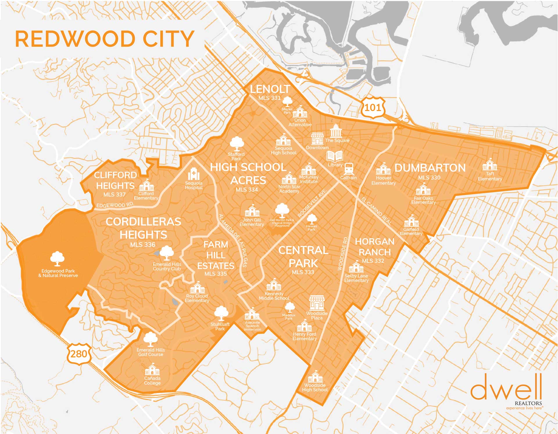 Redwood City Map